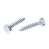 sourcing map Hex Lag Screws, M6 x 30mm Carbon Steel