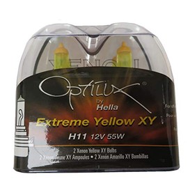 HELLA H71071132 Optilux Extreme Yellow Light Bulbs H11 12V 55W Pack of 2