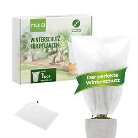 nuia Winter Protection for Plants 180 x 120 cm Frost Protection Plant Cover Breathable Anti-Frost Protection for Olive Trees and Much More Tear-Resistant and Washable Winter Protection for Pot Plants