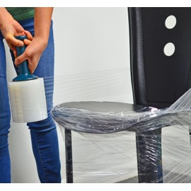 WOD SFD5 Blue Durable Plastic Handheld Compact Shrink Stretch Film Wrap Dispenser Handle - Ideal for Wrapping Pallets, Moving Supplies, & Packaging: Fits Any 3" in. Core (Pack of 1)