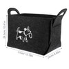 CAXUSD Felt Toy Storage Box for Pets Dual Handle Organizer