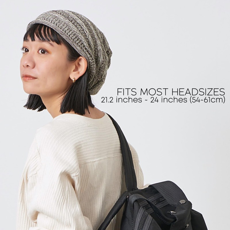 CHARM Slouch Knitted Cotton Chemo Hat - Summer Wide Hat