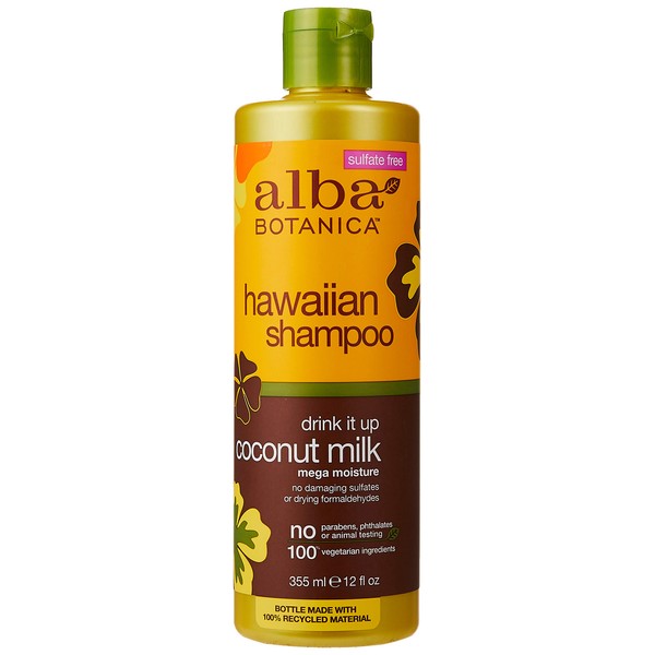 Alba Botanica Drink It Up Coconut Milk Hawaiian Shampoo, 12 oz. (Packaging May Vary)