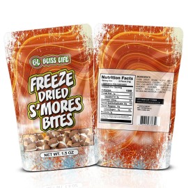 BLISS LIFE S'Mores Bites Freeze Dried TikTok Candy ASMR Crunchy Snack Treat 1.5oz