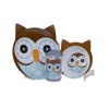 Epicurean 39RQ8111OW Melamine Friendly Faces Owl Design Bowl, Brown/Blue, 16