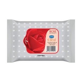 GINNI Wet Wipes Cleansing & Make-Up Remover Wipes Pack of 5 (Rose) (30 Wipes Per Pack)