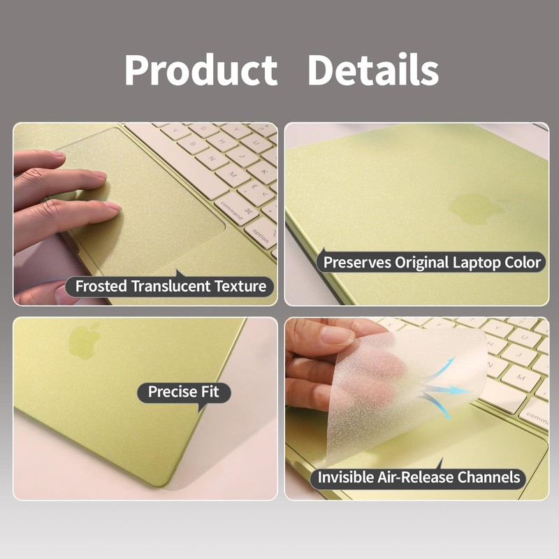 uconsmimo Frosted Transparent Vinyl Skin for 2026 MacBook Neo 13"