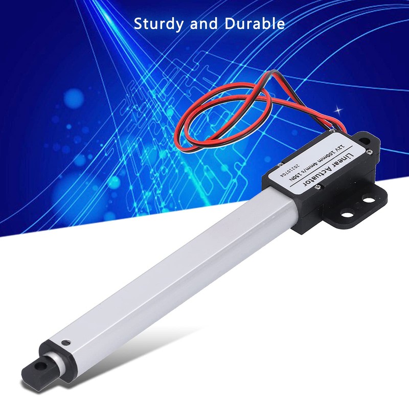 12V Linear Actuator, 100mm Stroke, Internal Limit Switches for Home