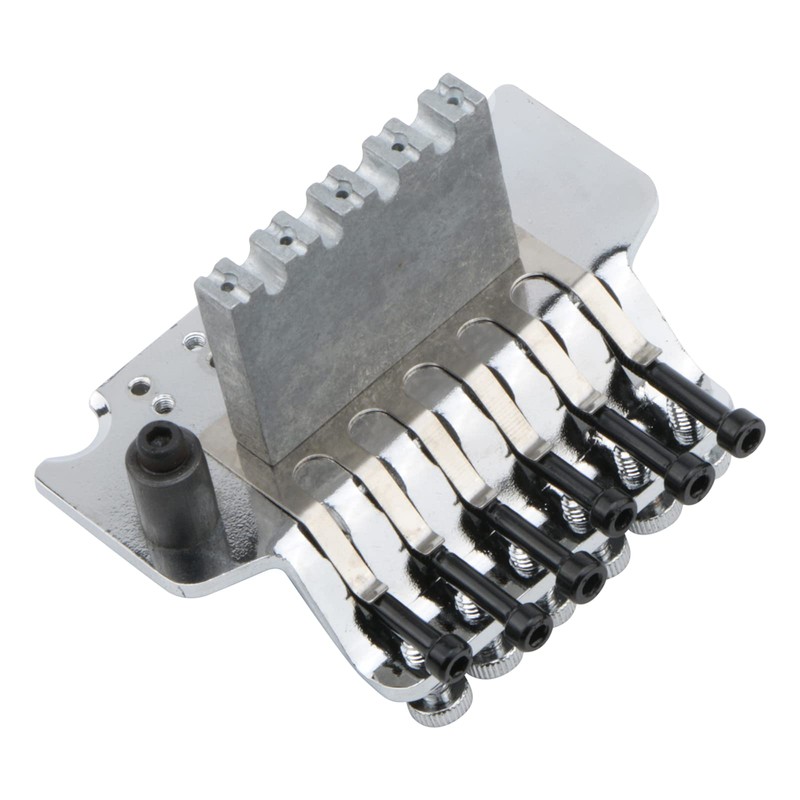 Pxyelec Chrome Electric Guitar Tremolo Bridge with Bar Double Strat