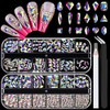 18 Styles Multi-shaped Glass Gemstones for Nails and 6 Sizes