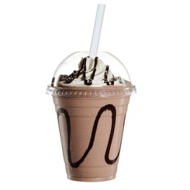 GUSTO [12 oz. - 100 count Clear Plastic Cups With Dome Lids (Formerly Comfy Package)