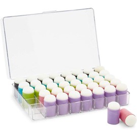 Sponge Daubers for Stamping, DIY Crafts, Painting with Case (1.15 Inch, 40 Pack)