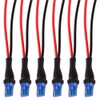 BlyilyB 6-Pack T10 Male Socket Extended Wire Connector Plug Adapter