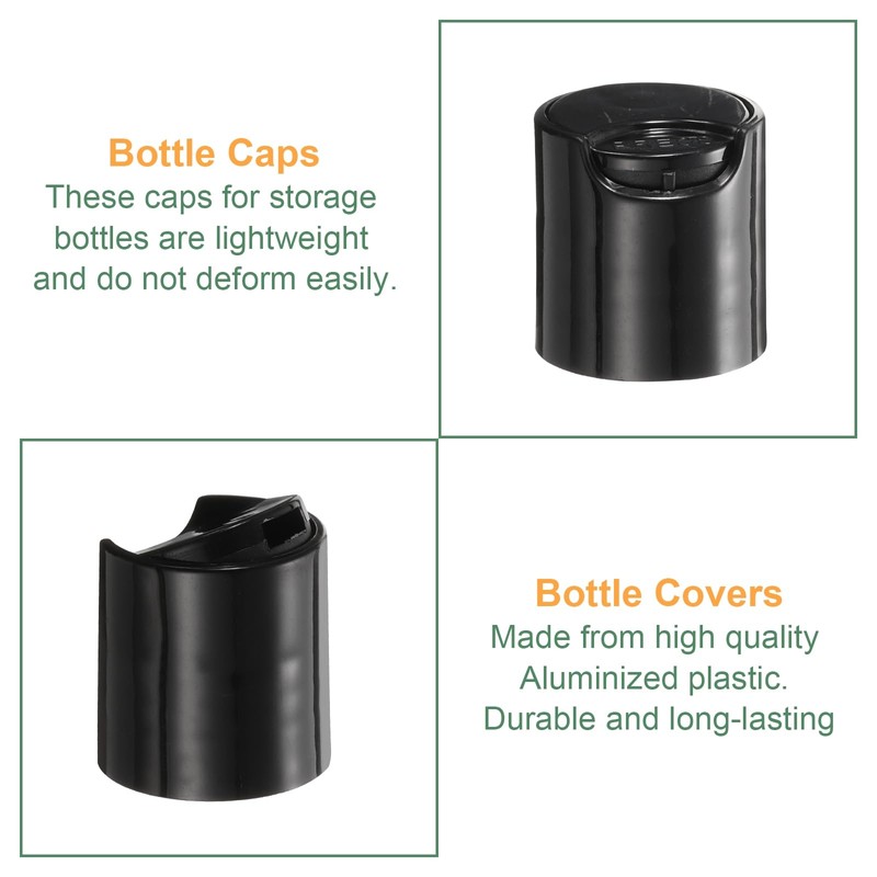 sourcing map 30pcs PP Plastic Disc Top Caps, 18/410 Replacement