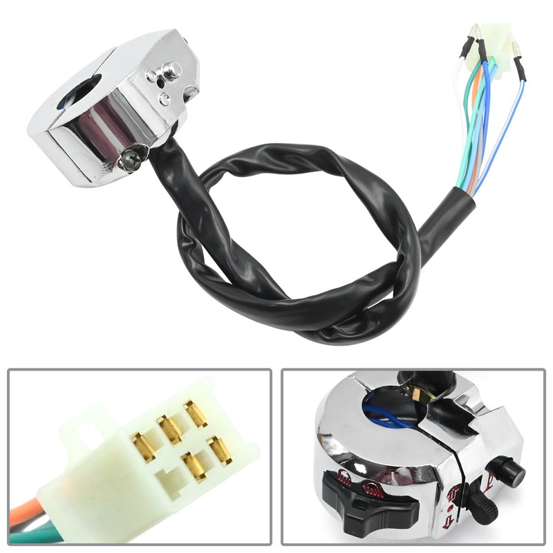 Aynaxcol Motorcycle Function Switch, Turn Signal Horn Headlamp Switches, Motorcycle