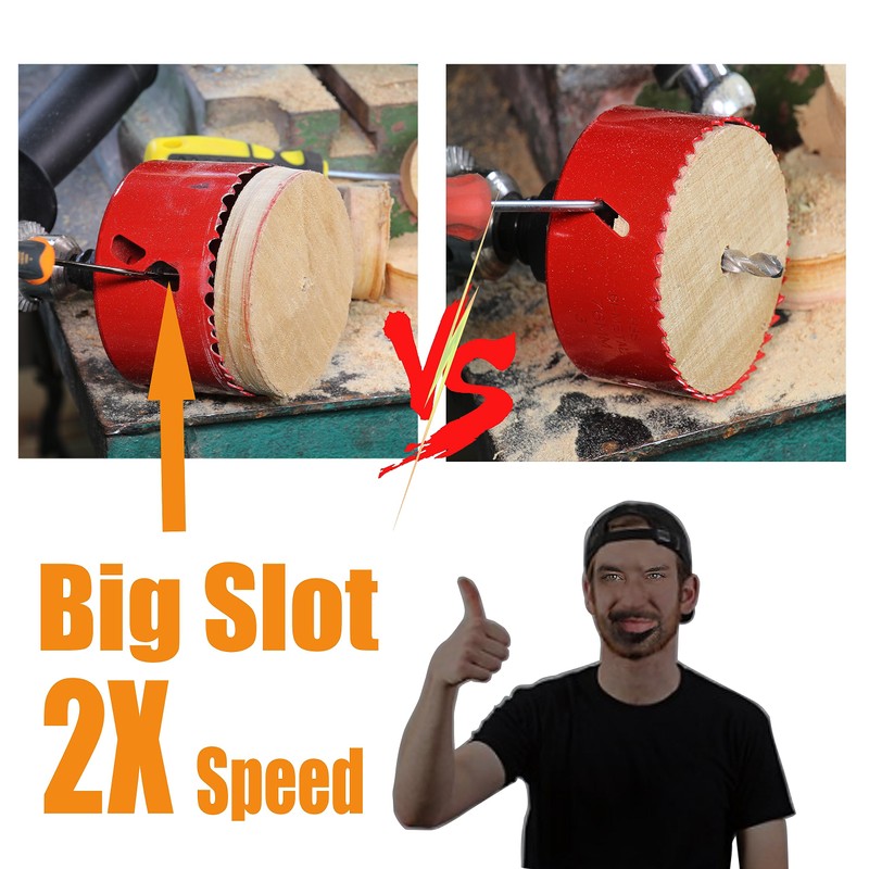 WOWSUPM 5-1/2 Inch Deep HSS Bi Metal Hole Saw Cutter