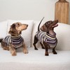 Whalemire Dachshund Dog Sleeveless Onesie, Cozy Turtleneck Stripped Shirt for