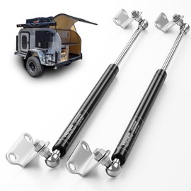 Vepagoo 36 Inch 300Lb/1334 Gas Struts Shock Spring with L Mounts, Lift Support for RV Bed Heavy-Duty Lid Box Trailer Cover Hatch Door Basement Door Window, 2pcs (1 Pair)