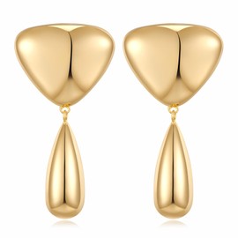 COORWEEL Gold Statement Geometric Drop Dangle Earrings for Women Fashion Jewelry Gift