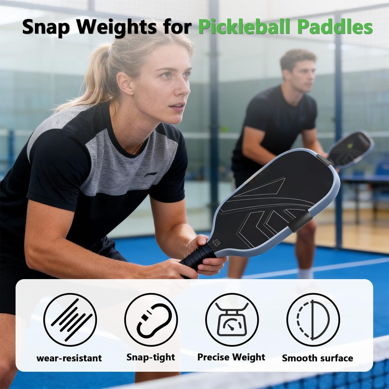 Pcmursal 10 Pack Pickleball Paddle Weight Clips, Pickleball Weights Suitable