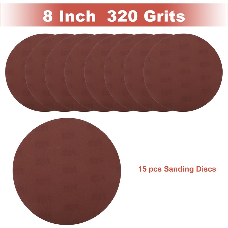 ACROPIX 8 Inch Sanding Discs Round Hook and Loop Sandpaper