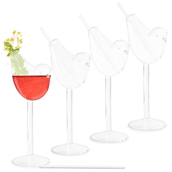 G Francis Bird Cocktail Glass Set - 4pk 5oz Unique