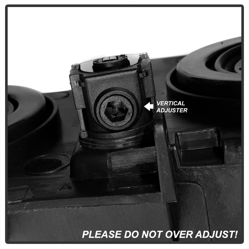 ACANII - For Black Smoke 2003-2006 Chevy Silverado Avalanche Headlights+Bumper