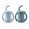 PandaEar Silicone Training Cup, 2 Pack Baby Drinking Sippy Cups