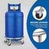 Movable Propane Tank Holder 20Lb Cylinder Stand with Brake Wheels