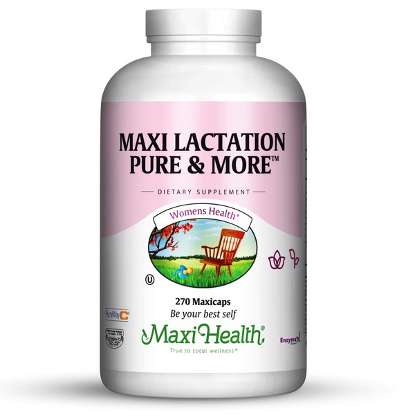 Maxi Health Lactation Pure & More - Mom's Favorite - Nursing Support - 270 Capsules - Kosher (LPM)
