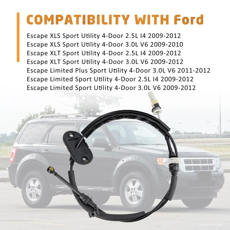 RAPIHIDAN AL8Z 7E395-A Automatic Transmission Shift Cable Compatible with 2009
