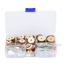 50 Set Doll Joints, Doll Making Joints Wooden DIY Bear Doll Joint Bolts Toy Making Material with Storage Box for DIY Doll Toy Teddy Bear Making 12mm 14mm 16mm 18mm 20mm