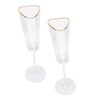 GRIRIW Glamorous Wedding Flutes 2pcs Crystal Glasses Perfect for Toasting