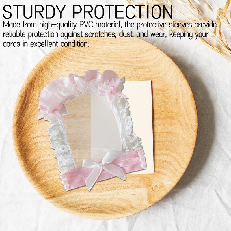 Lace Bows Photocard Holder Protective Sleeves - Lovely Display Case