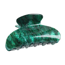 WOONEKY Women Retro Hair Claw Clip Large Geometric Striped Hair Jaw Clamp Green for Daily Wear Makeup and Bathing for Thick Thin