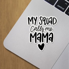 Decal Stickers of My Squad Calls Me Mama Premium Indoor (No Waterproof) Vinyl Decal Stickers for Laptop Phone Accessory Helmet Car Window Mug Tuber Cup Door Wall Decoration ANDVER3g90002BL