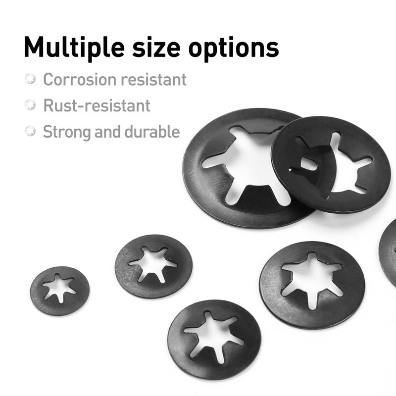 FOMGIIN Pack of 50 M12 Starlock Washers, Circlips Clamping Discs