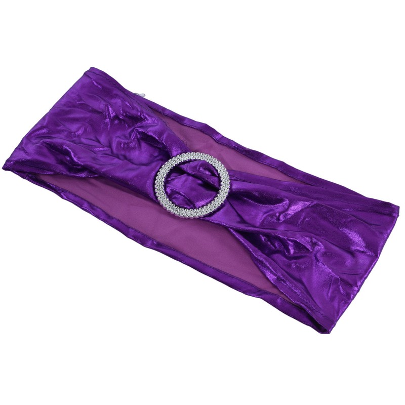 10Pcs Chair Cover Bands Elastic Stretch Sashes Bows for Wedding