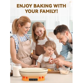 2L Heating Banneton Bread Proofing Basket, Upgrade Timer & 6 Temp Settings, Silicone Sourdough Bread Proofing Basket Set, Electric Thermostatic Banneton Basket with Display