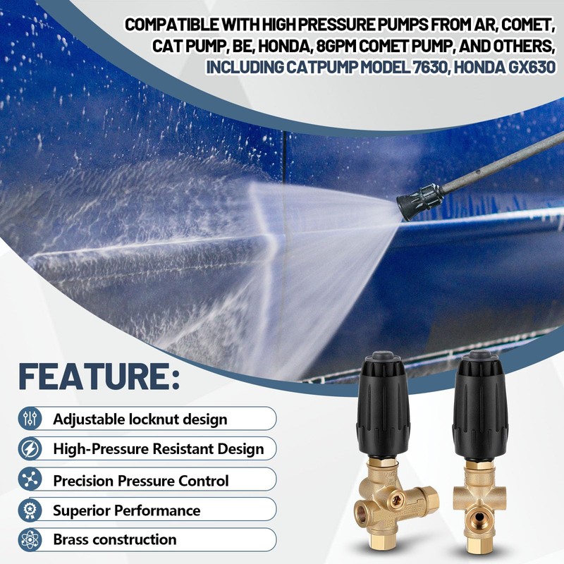 Threlaco 2 Pcs Pressure Washer Unloader Pressure Washer Unloader Valve,