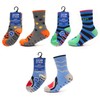 Sock Stack 3 Pairs Boys Girls Kids Slipper Socks Non