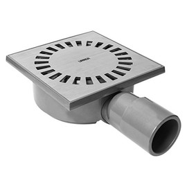 Urrea CL15INOX Coladera Compacta Rejilla Inox 15 cm Salida Lateral