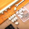 Marsui 20 Sets Curtain Track Roller Hooks Dual Wheel Roller