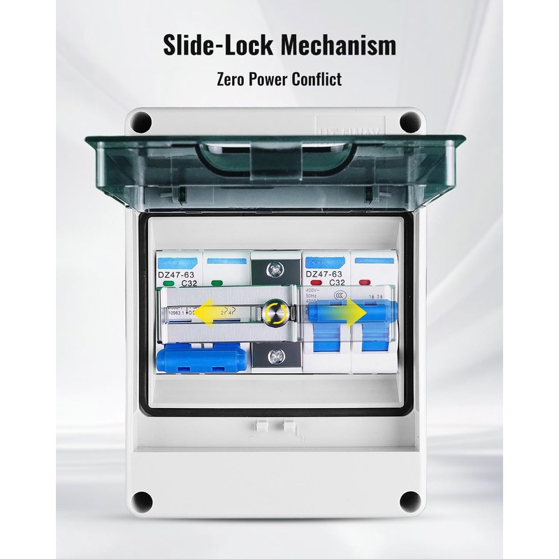 32A Dual Power Manual Transfer Switch, Waterproof and Dustproof Distribution