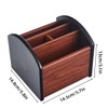 AIMALL Wooden Desk Organizer with 4 Compartments | Rotating Desk