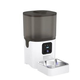 6L Premium Large Capacity Automatic Dog Feeder Remote Control App for Precise Portion Feeding-WiFi versionColor: White