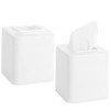 Youngever 2 Pack Tissue Box Covers, Re-usable Plastic Square Tissue