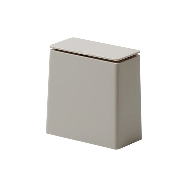 ideaco TUBELOR Mini Flap Trash Can with Lid, Sand White,