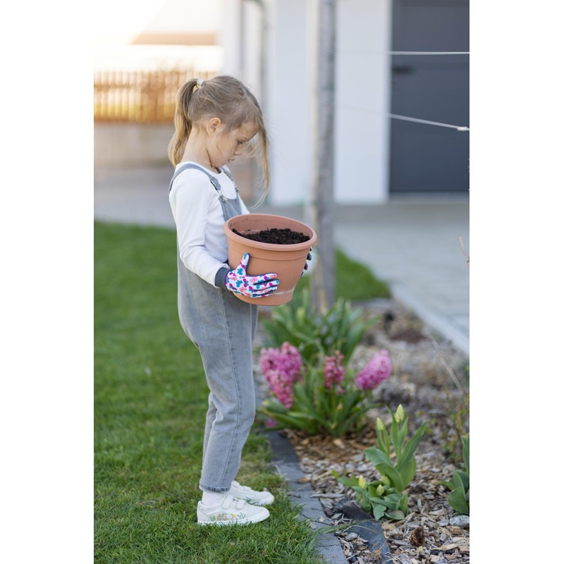 Joy Children's Gloves 6-8 Years Knitted Cuff Butterflies
