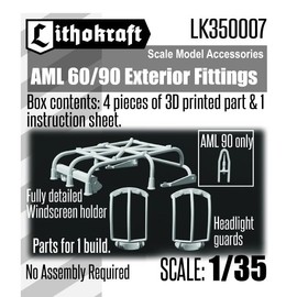 Lithocraft LK350007 1/35 Current France AML-60/AML-90 Armored Vehicles Exterior Equipment Set Plastic Model Parts